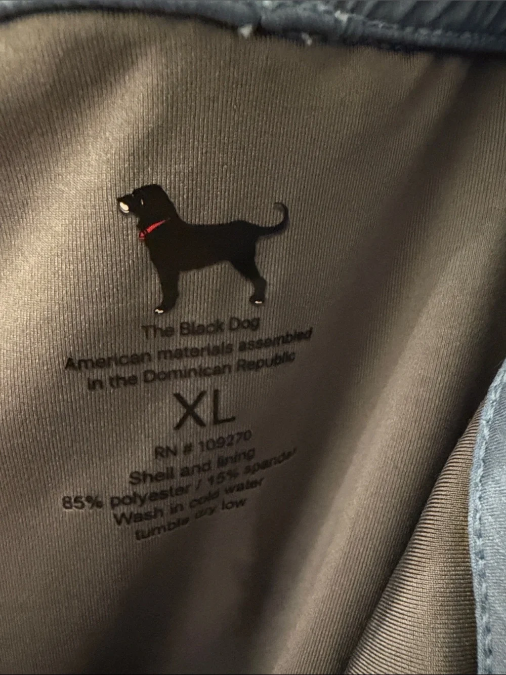 The Black Dog Light Blue Swim Trunks with Red Stripe